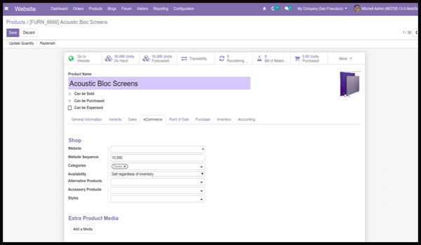 Extra Media to the Product in Odoo