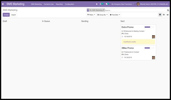 New Expected Features in Odoo 13 SMS Marketing Added in Odoo