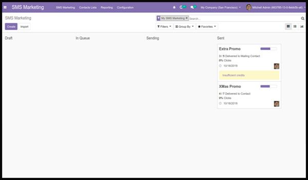 SMS Marketing Added in Odoo