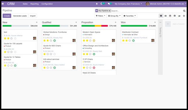 Generate Leads in Odoo