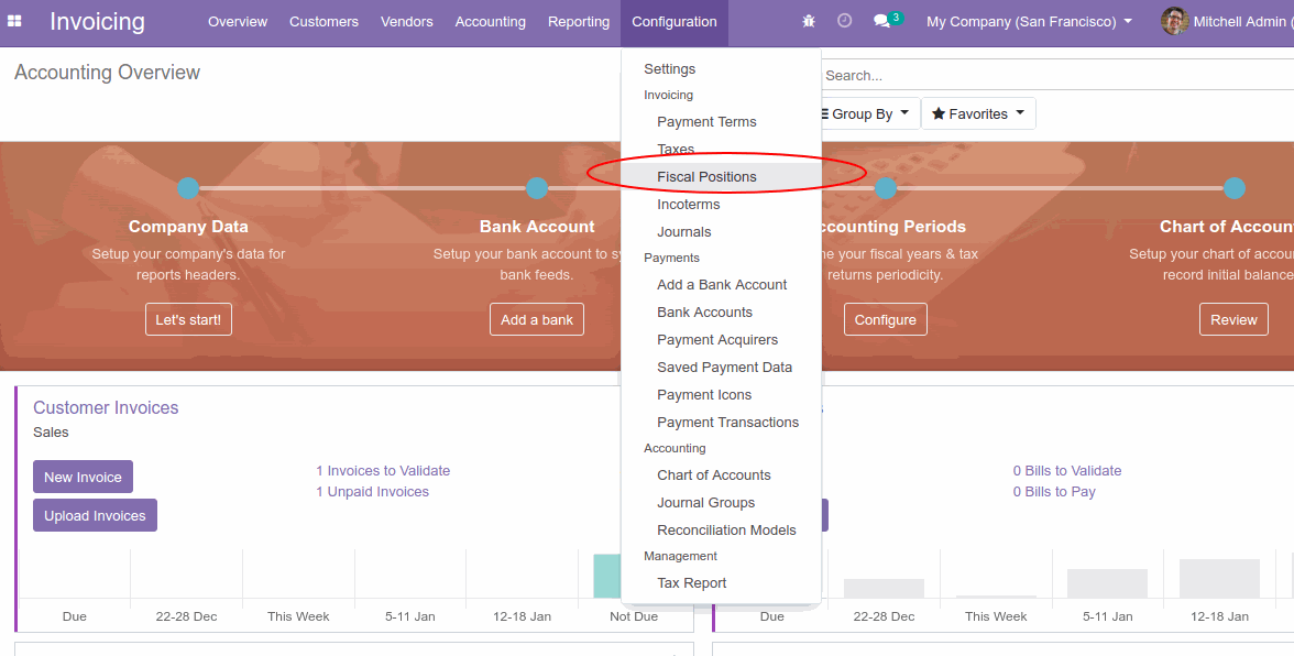 Apply Fiscal Positions in Odoo Accounting