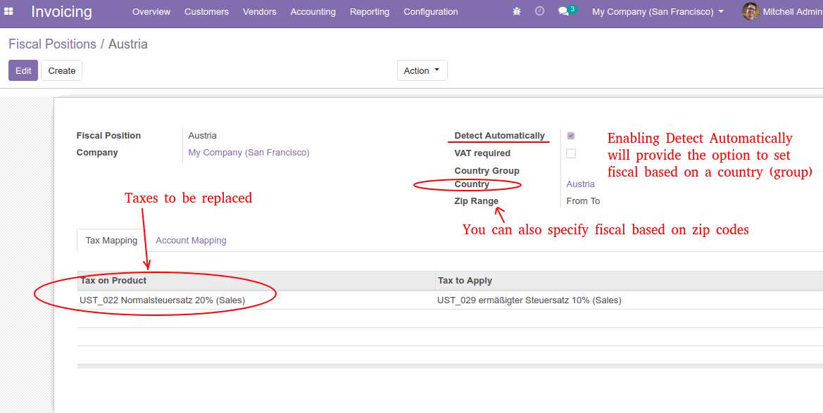 Fiscal Positions in Odoo 13 Apply Fiscal Positions in Odoo Accounting