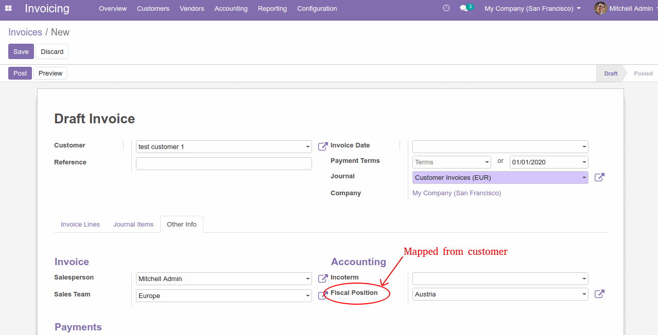 Fiscal Positions in Odoo 13 Apply Fiscal Positions in Odoo Accounting