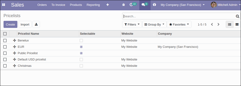 Configure Odoo Pricelist base on Geolocation