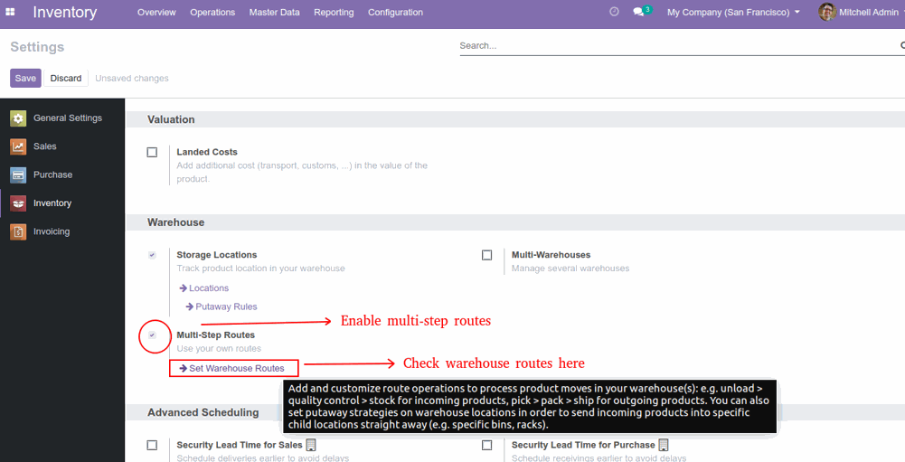 Cross Docking in Odoo Cross Docking Configuration