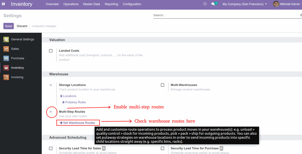 Cross Docking Configuration