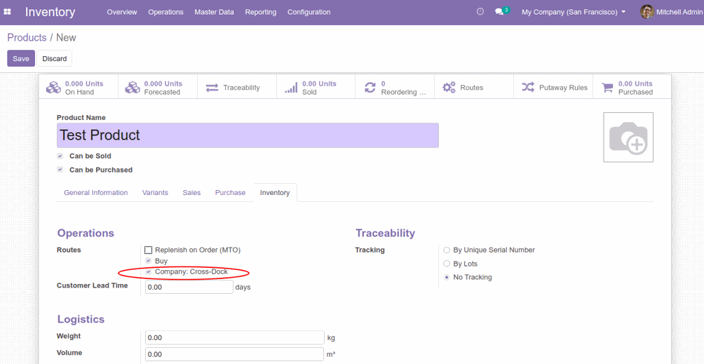 Cross Docking in Odoo Cross Docking Configuration