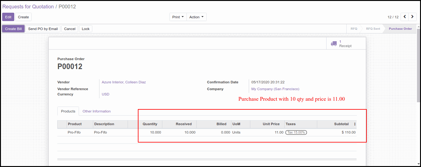 Second Costing Method Option in Odoo: FIFO