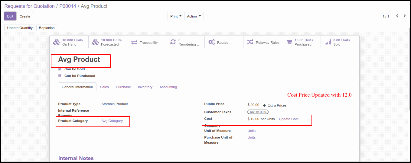 Third Costing Method Option in Odoo: Average Price