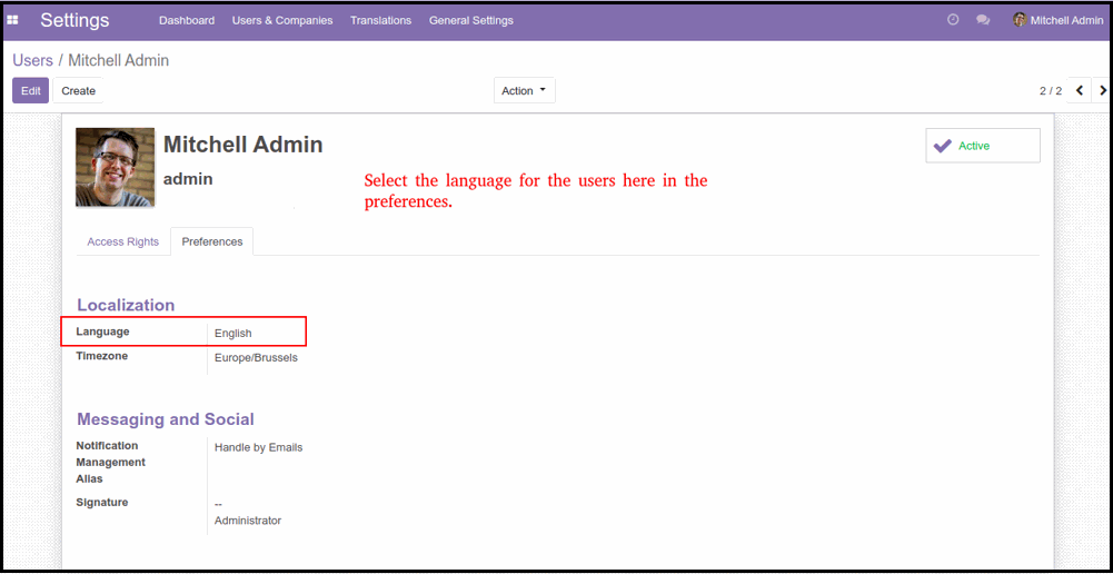 How to Load a Translation in Odoo Add Translation in Odoo Custom Module