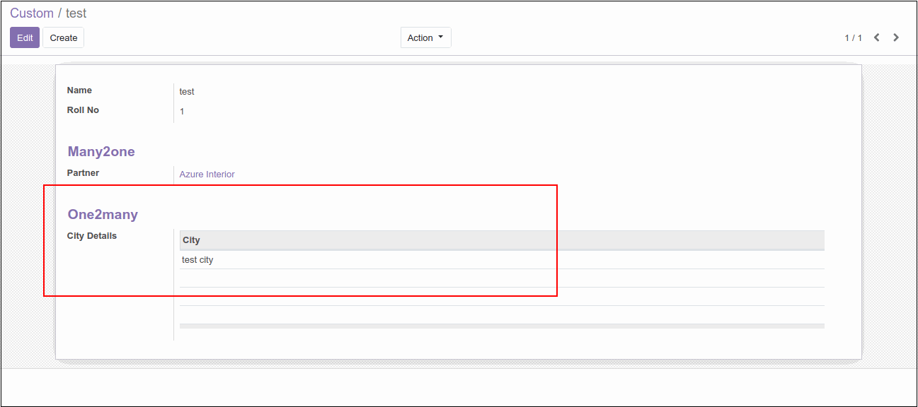 One2Many Relational Fields in Odoo