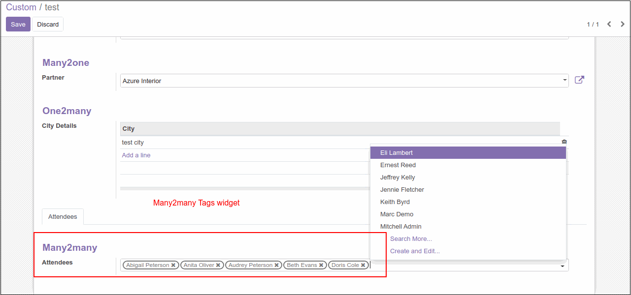 Many2many Tags in Odoo