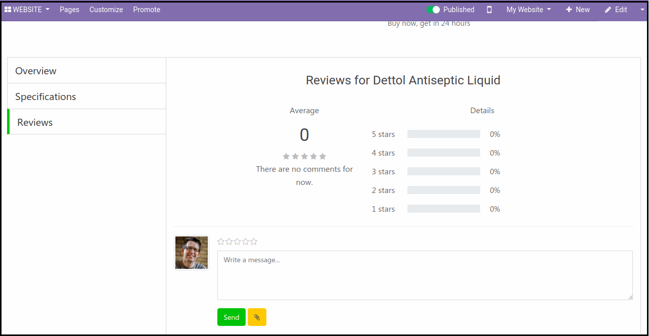 Best Odoo Theme For Grocery Store Odoo Grocery Theme for Ecommerce Store: Display Product Reviews