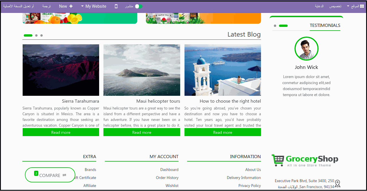 Best Odoo Theme For Grocery Store Odoo Grocery Theme for Ecommerce Store: Category, Best Seller, Banner and other features work perfectly in RTL Orientation