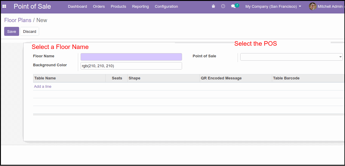 POS Table Order QR Code: Odoo Module After Configure POS Table Order QR Code Module : Setup the Restaurant and Tables