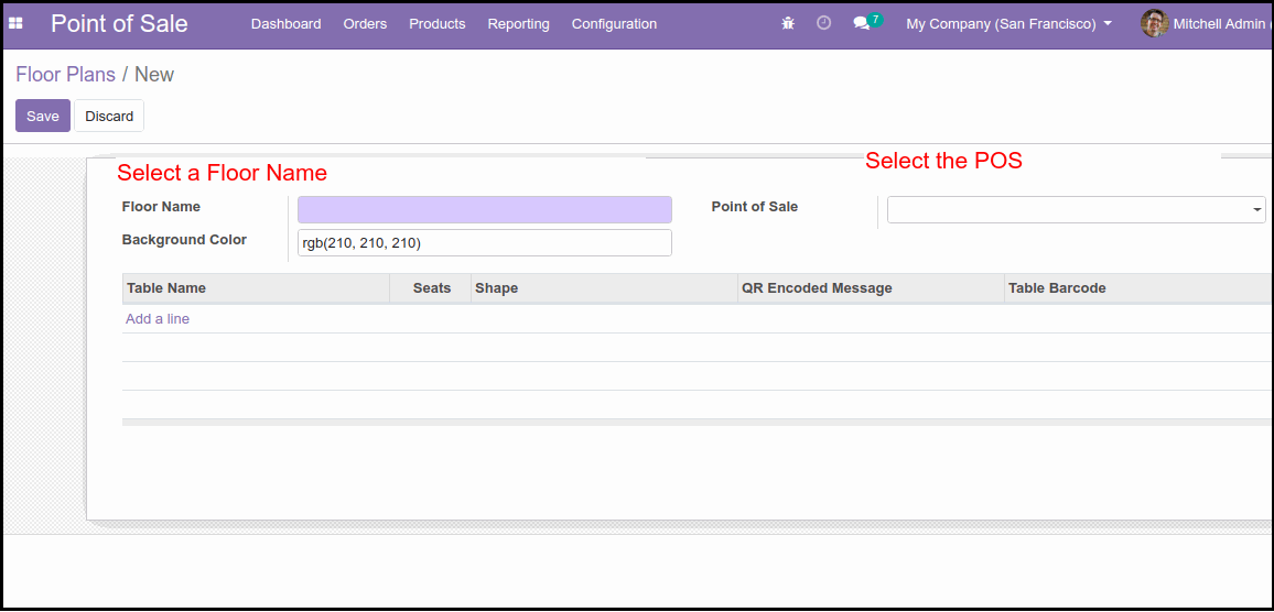 After Configure POS Table Order QR Code Module : Setup the Restaurant and Tables