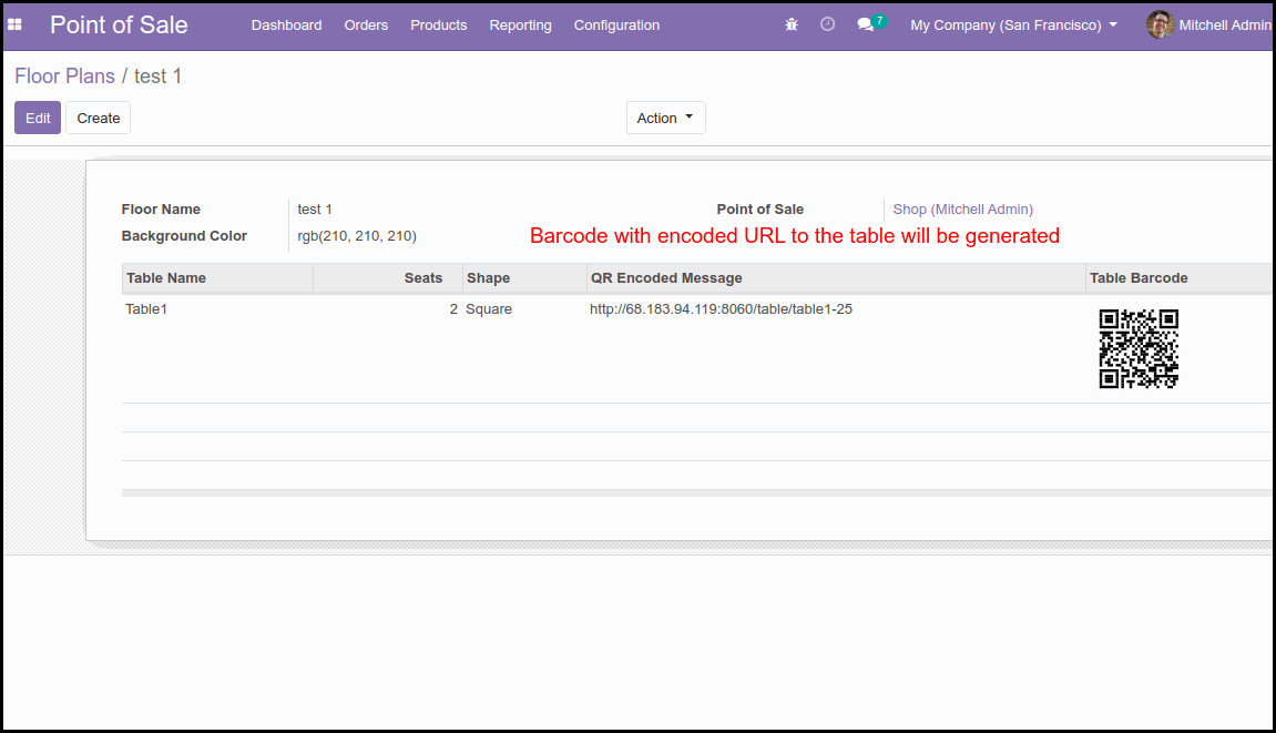 POS Table Order QR Code: Odoo Module After Configure POS Table Order QR Code Module : Setup the Restaurant and Tables
