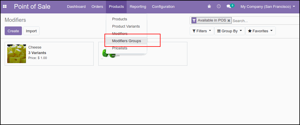 After Configure POS Table Order QR Code Module : Product Modifiers
