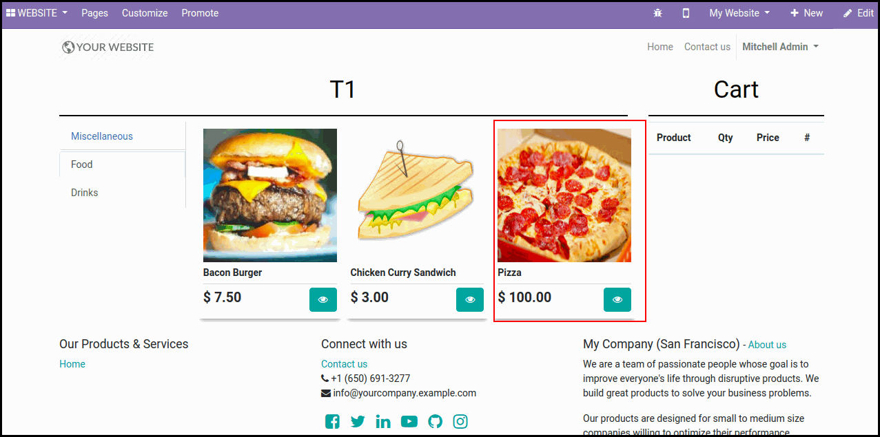 After Configure POS Table Order QR Code Module : Product Modifiers