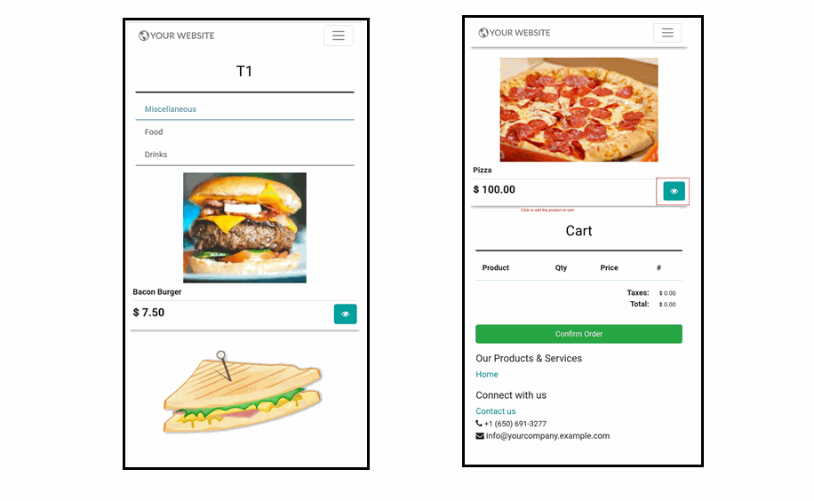 After Configure POS Table Order QR Code Module : Product Modifiers