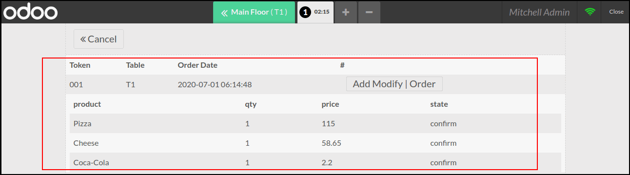 POS Table Order QR Code: Odoo Module See the Orders with their Token Number
