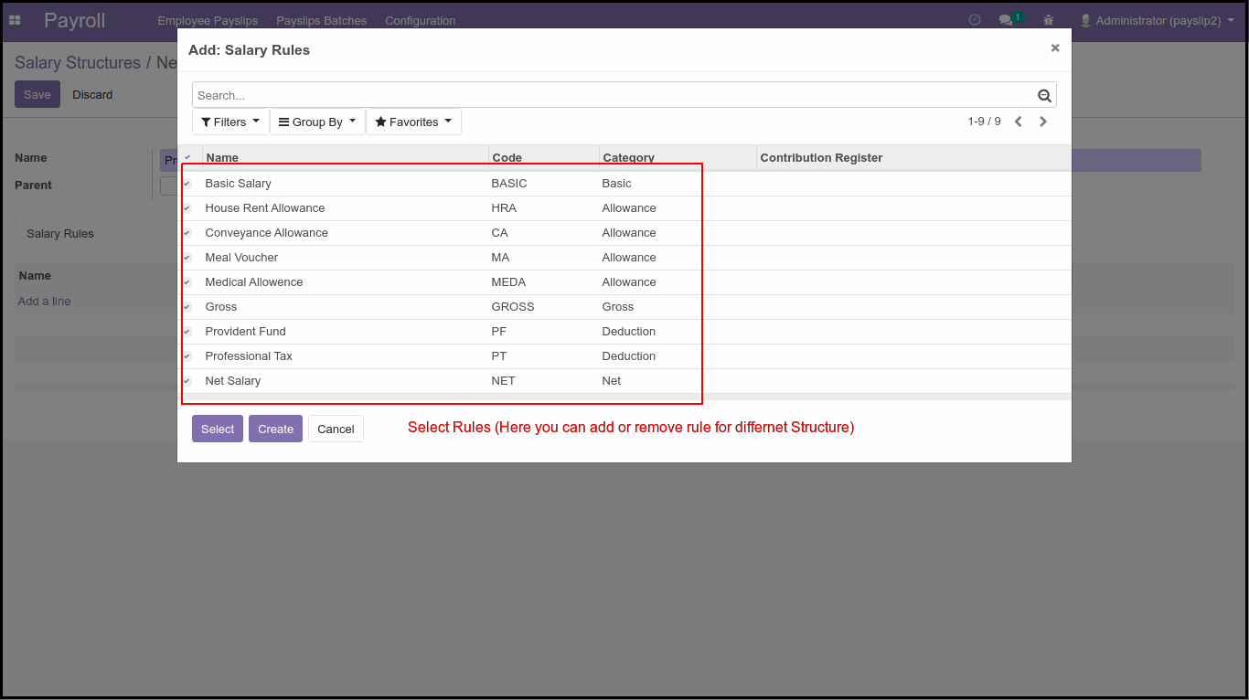 How To Configure Advance Salary Rules In Odoo Create New Salary Structure in Odoo