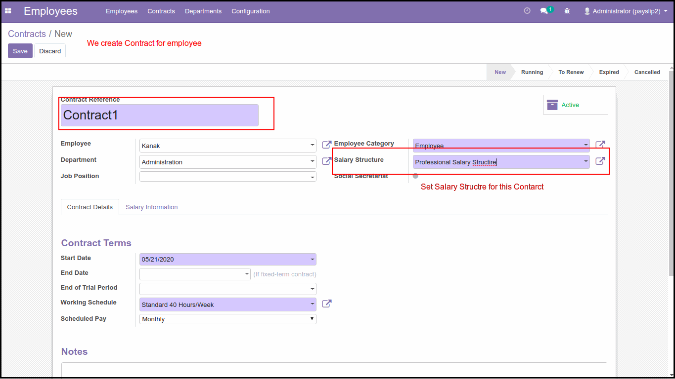 How To Configure Advance Salary Rules In Odoo Create New Employee in Odoo