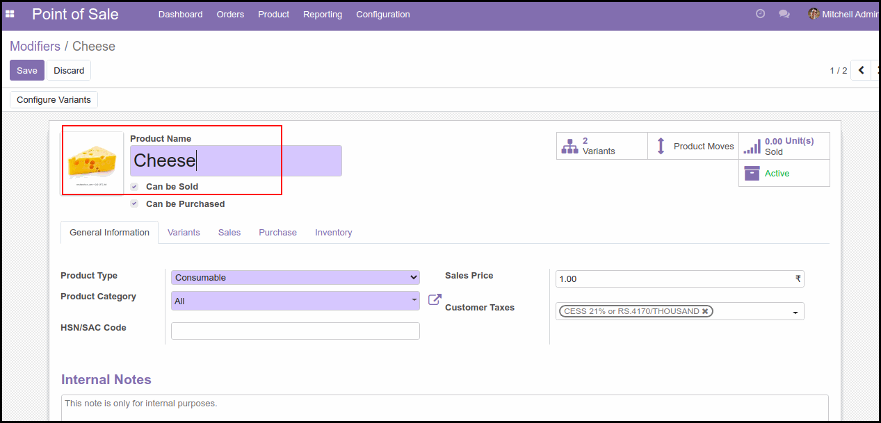 Odoo POS Pizza Modifiers Module How Odoo POS Pizza Modifiers Module Works