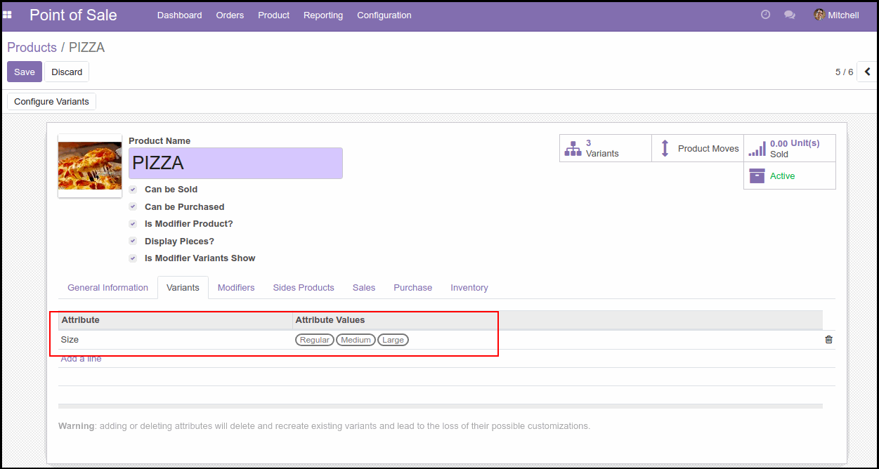 Odoo POS Pizza Modifiers Module How Odoo POS Pizza Modifiers Module Works