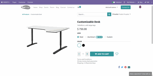 Odoo 15 Expected Features (Roadmap) Product detail page layout