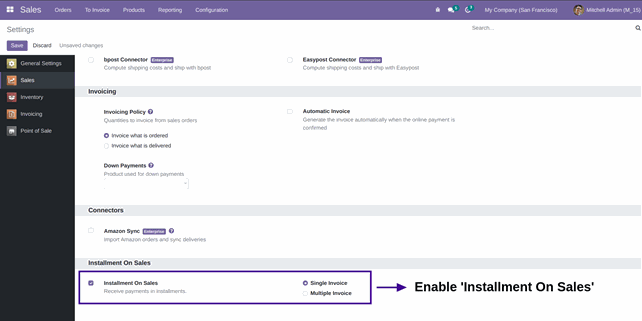 POS Payment Installment Module In Odoo Enable Installment On Sales in Odoo