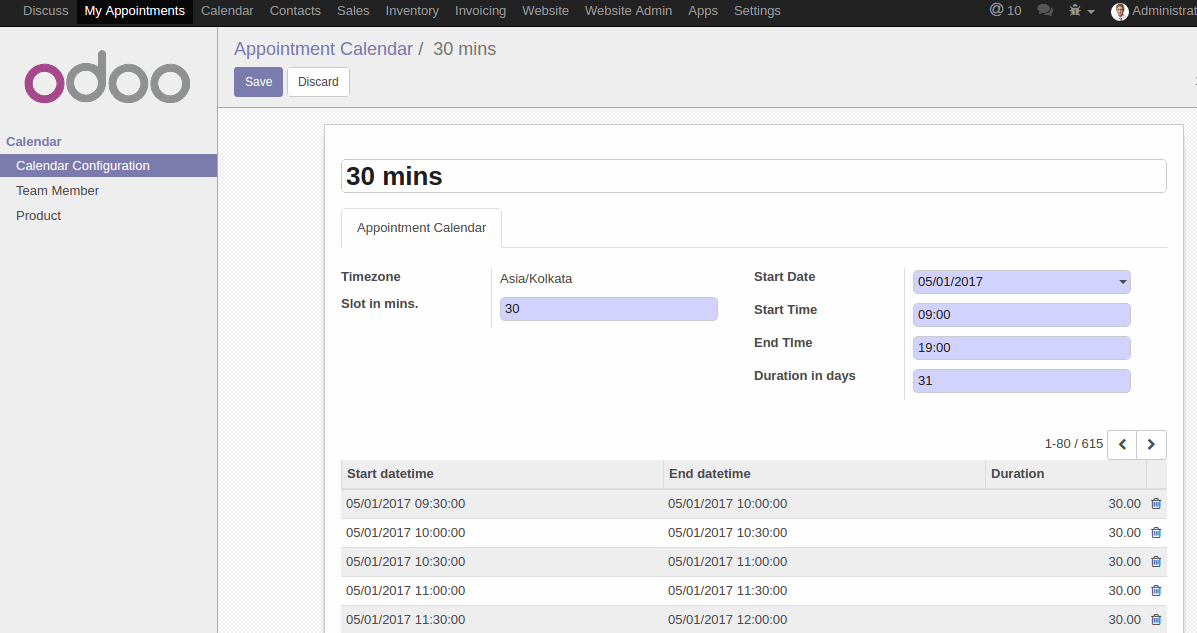 Book Team Partner/Member In Odoo - Configuration