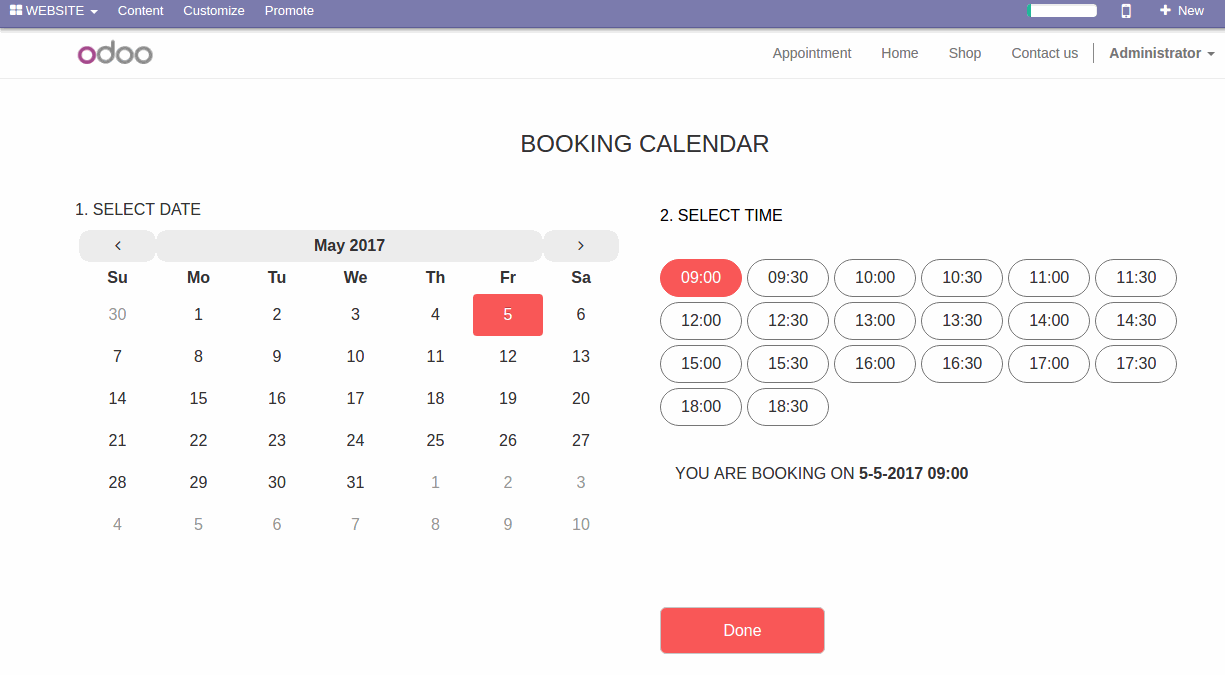 Book Team Partner/Member In Odoo - Configuration