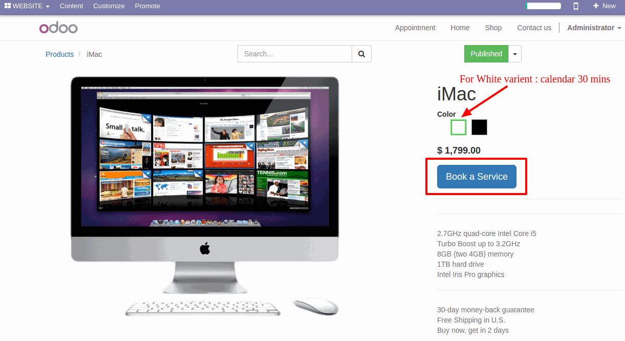 Book Service In Odoo- Step by Step Process