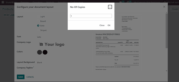 Printing the Label in Odoo