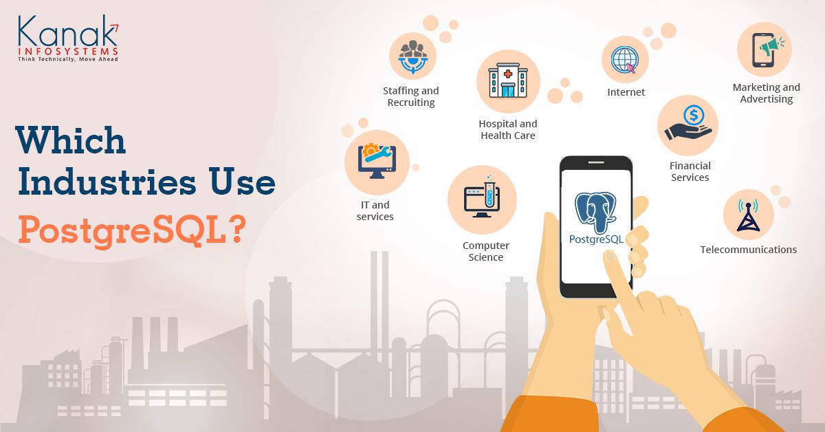 Which industries use postgreSQL?