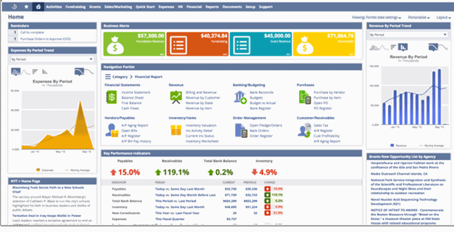 Power of NetSuite KPIs Netsuite Dashboard