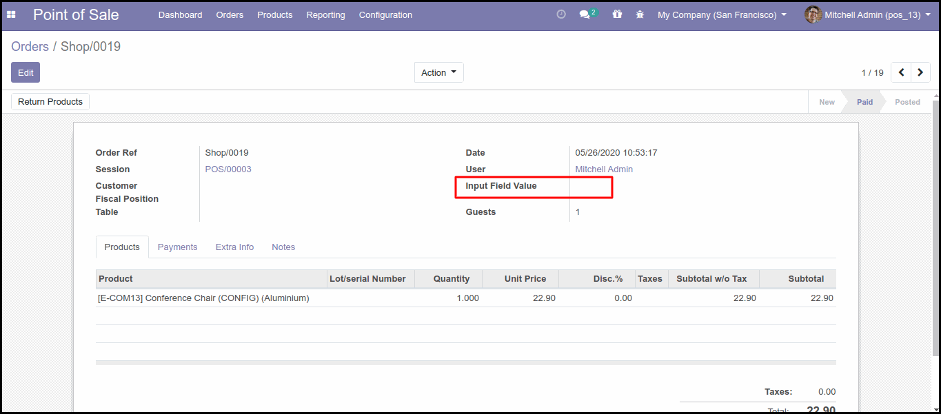 Add or Store Filed in Odoo Point of Sale: Step by Step Process