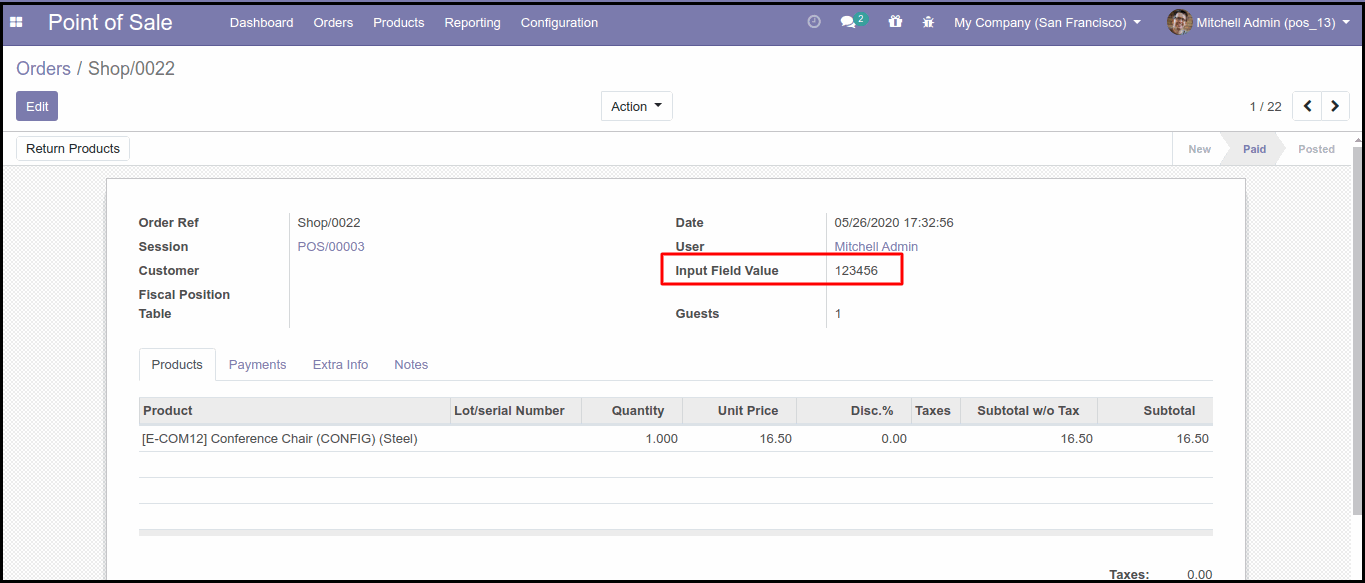 Add or Store Filed in Odoo Point of Sale: Step by Step Process