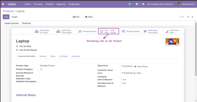 Reordering Rules Configuration in Odoo: Basic Components to keep in mind