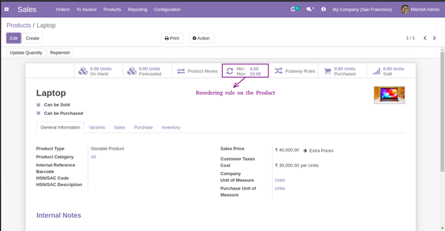 Reordering Rule for Product In Odoo Reordering Rule for Product In Odoo