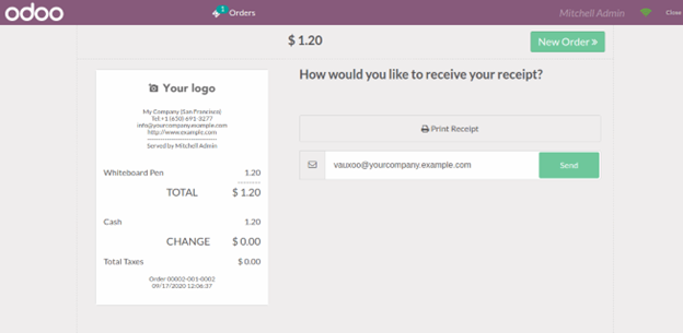 List of Odoo 14 Features Send by Email in Point of Sale