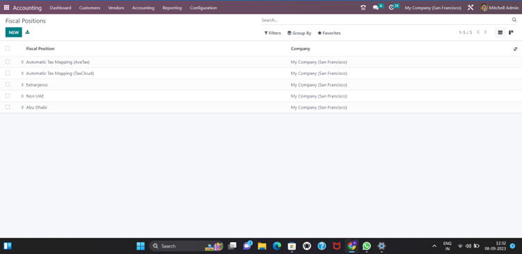 Steps to Create Fiscal Position in Odoo