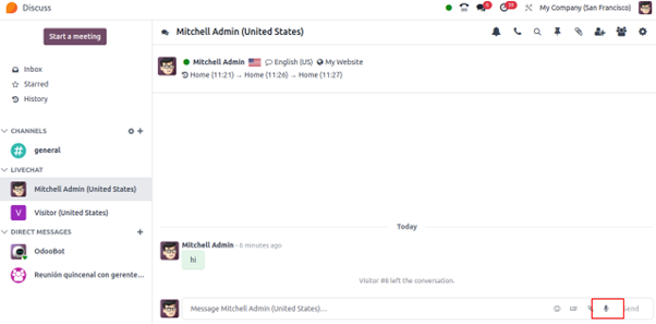 Voice message in discuss
