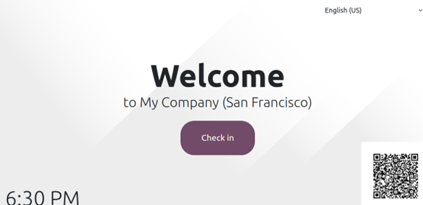 Check in through front desk application
