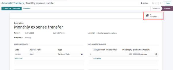 When can Automatic Transfer be used in Odoo