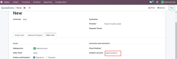 Analytic Accounting In Odoo create analytical accounts for particular projects