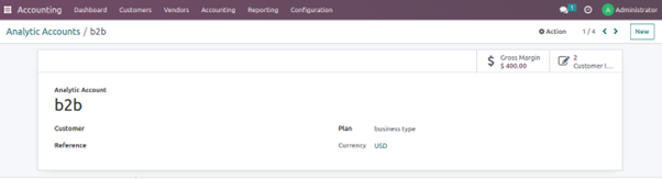 Analytic Accounting In Odoo View the Gross Margin in Analytics Accounts