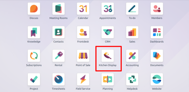 Kitchen Display Application in Odoo v17 Kitchen Display Application View In Odoo