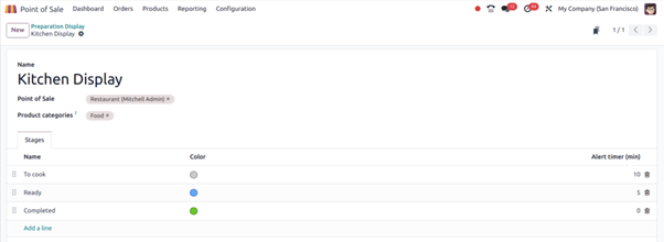 Kitchen Display Application in Odoo v17 Kitchen Display Application App: Configuration in Odoo